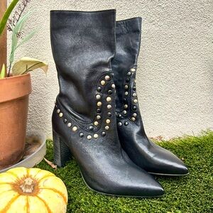 Free People Studded Dakota Heel Boot